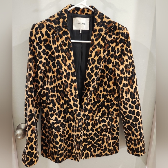 Frame Cheetah Print Women's Blazer - Picture 2 of 6